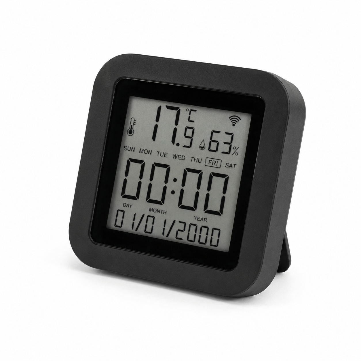 SENSOR TEMPERATURA HUMEDAD WIFI TUYA COMPATIBLE ALEXA LCD