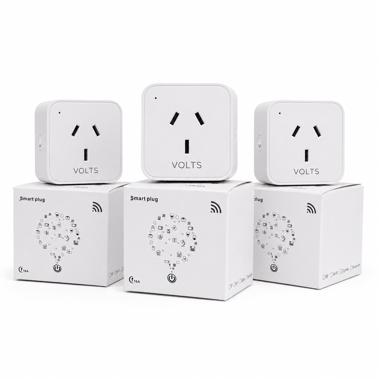 PACK X3 TOMACORRIENTE WIFI 16A CON MEDIDOR CONSUMO