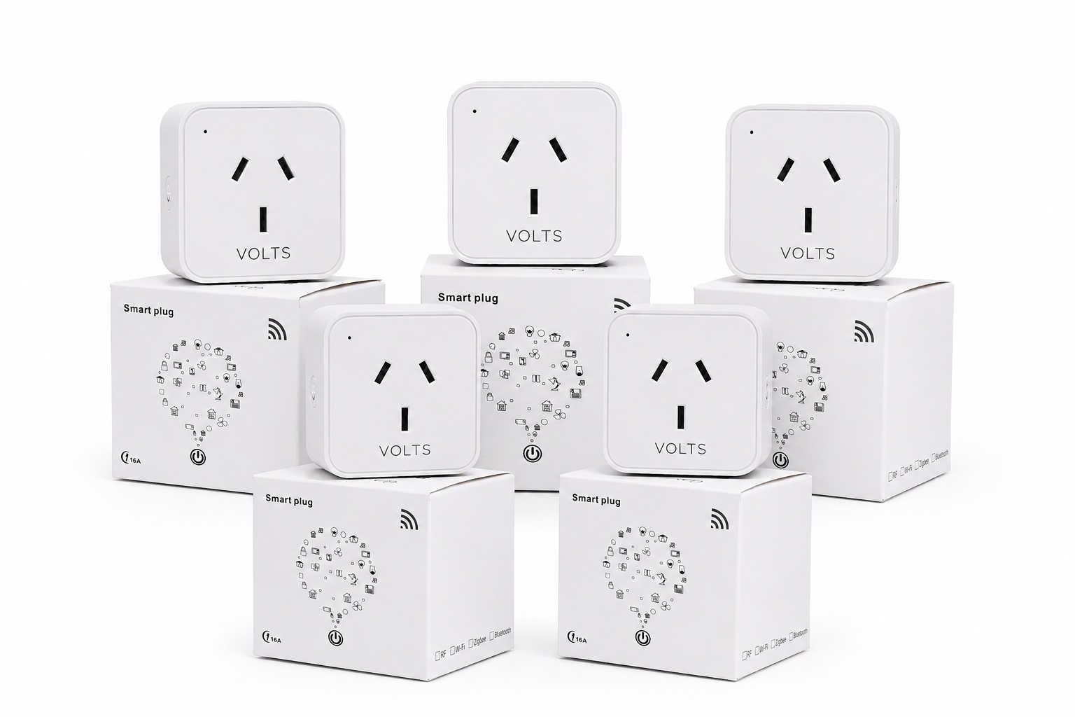 TOMACORRIENTE WIFI INTELIGENTE 16A PACK X5 MEDIDOR CONSUMO