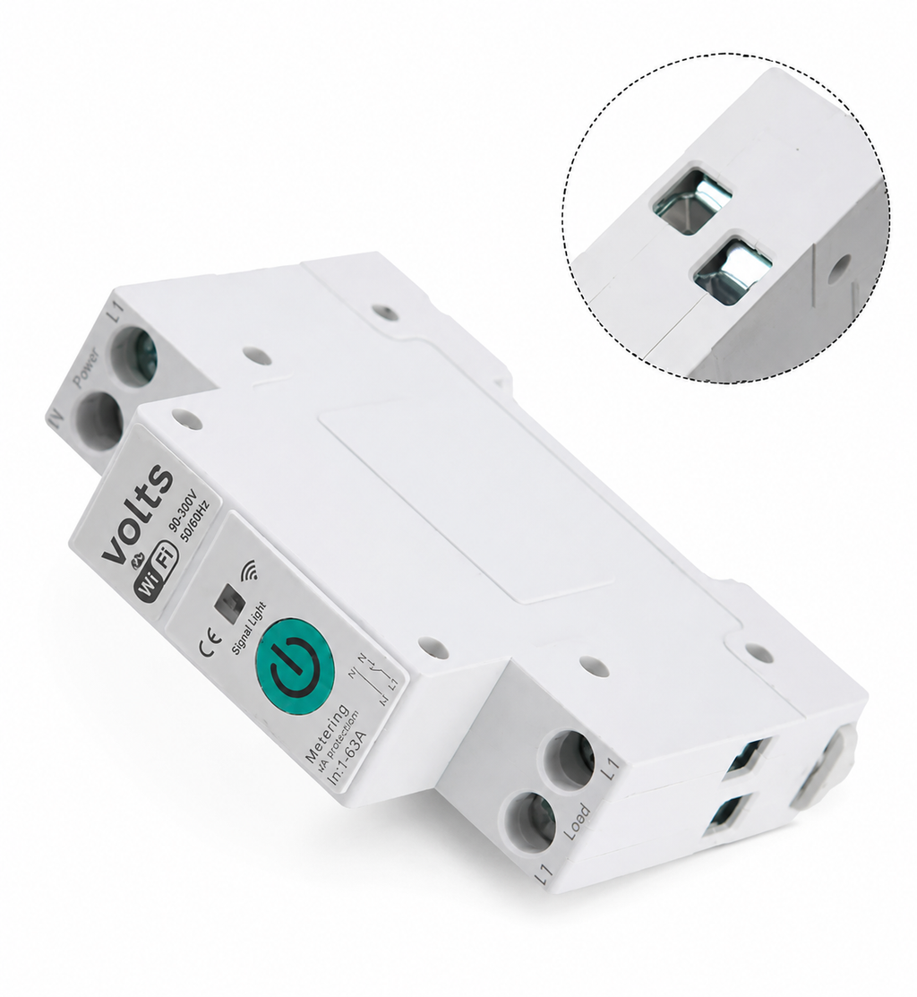 INTERRUPTOR WIFI RIEL DIN 1P+N 90-300V SMART LIFE TUYA