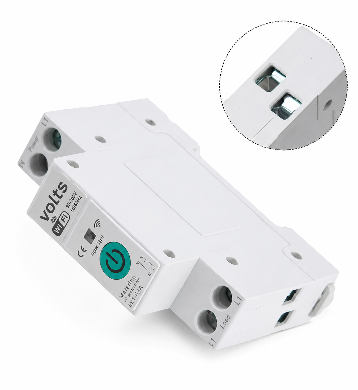 INTERRUPTOR WIFI RIEL DIN 1P+N 90-300V SMART LIFE TUYA