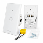 LLAVE DE LUZ SMART TACTIL 1 PUNTO 10A WIFI+RF+BLUETOOTH BLANCO
