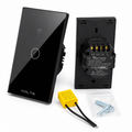 LLAVE DE LUZ SMART TACTIL 1 PUNTO 10A WIFI+RF+BLUETOOTH NEGRO