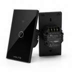 LLAVE DE LUZ SMART TACTIL 1 PUNTO 10A WIFI+RF+BLUETOOTH NEGRO