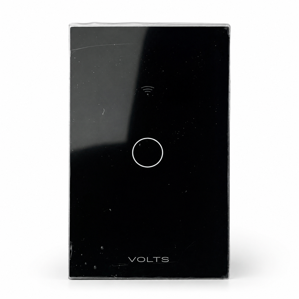LLAVE DE LUZ SMART TACTIL 1 PUNTO 10A WIFI+RF+BLUETOOTH NEGRO