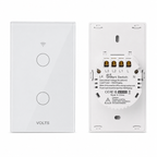LLAVE DE LUZ SMART TACTIL 2 PUNTOS 10A WIFI+RF+BLUETOOTH BLANCO