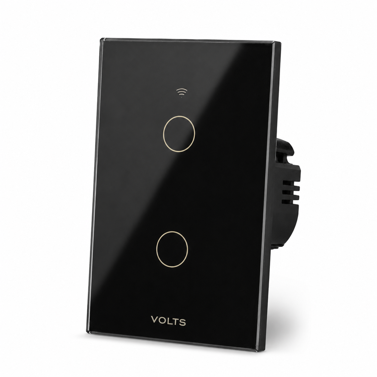 LLAVE DE LUZ SMART TACTIL 2 PUNTOS 10A WIFI+RF+BLUETOOTH NEGRO