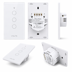 LLAVE DE LUZ SMART TACTIL 3 PUNTOS 10A WIFI+RF+BLUETOOTH BCO