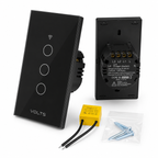 LLAVE DE LUZ SMART TACTIL 3 PUNTOS 10A WIFI+RF+BLUETOOTH NGO