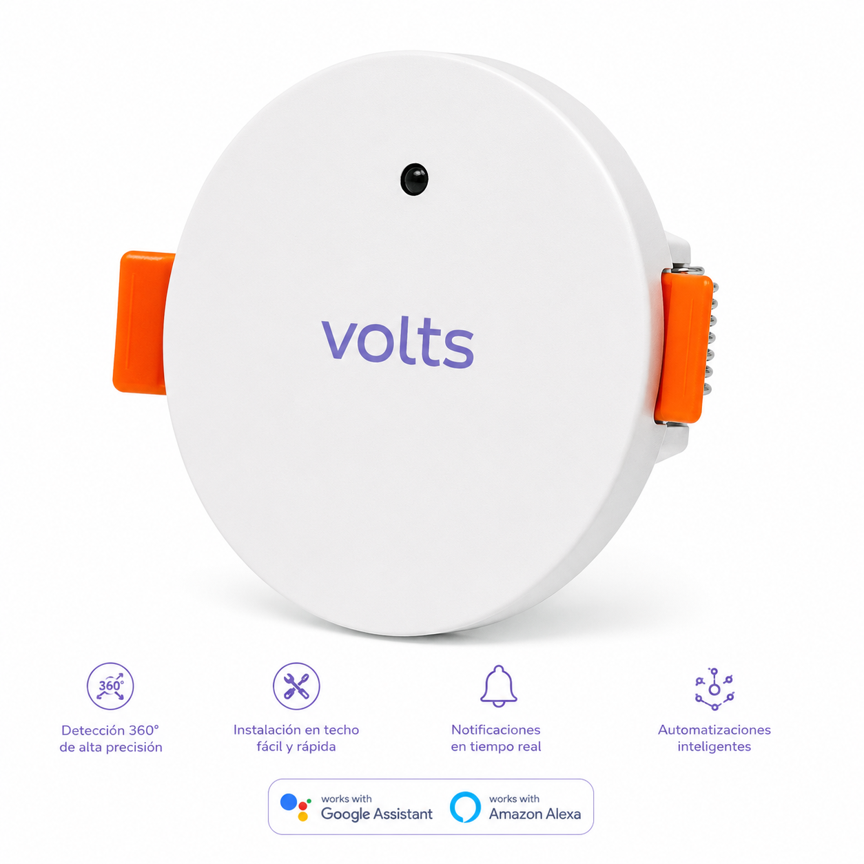 SENSOR PRESENCIA WIFI MMWAVE TUYA SMART 360° VOLTS EMBUTIDO