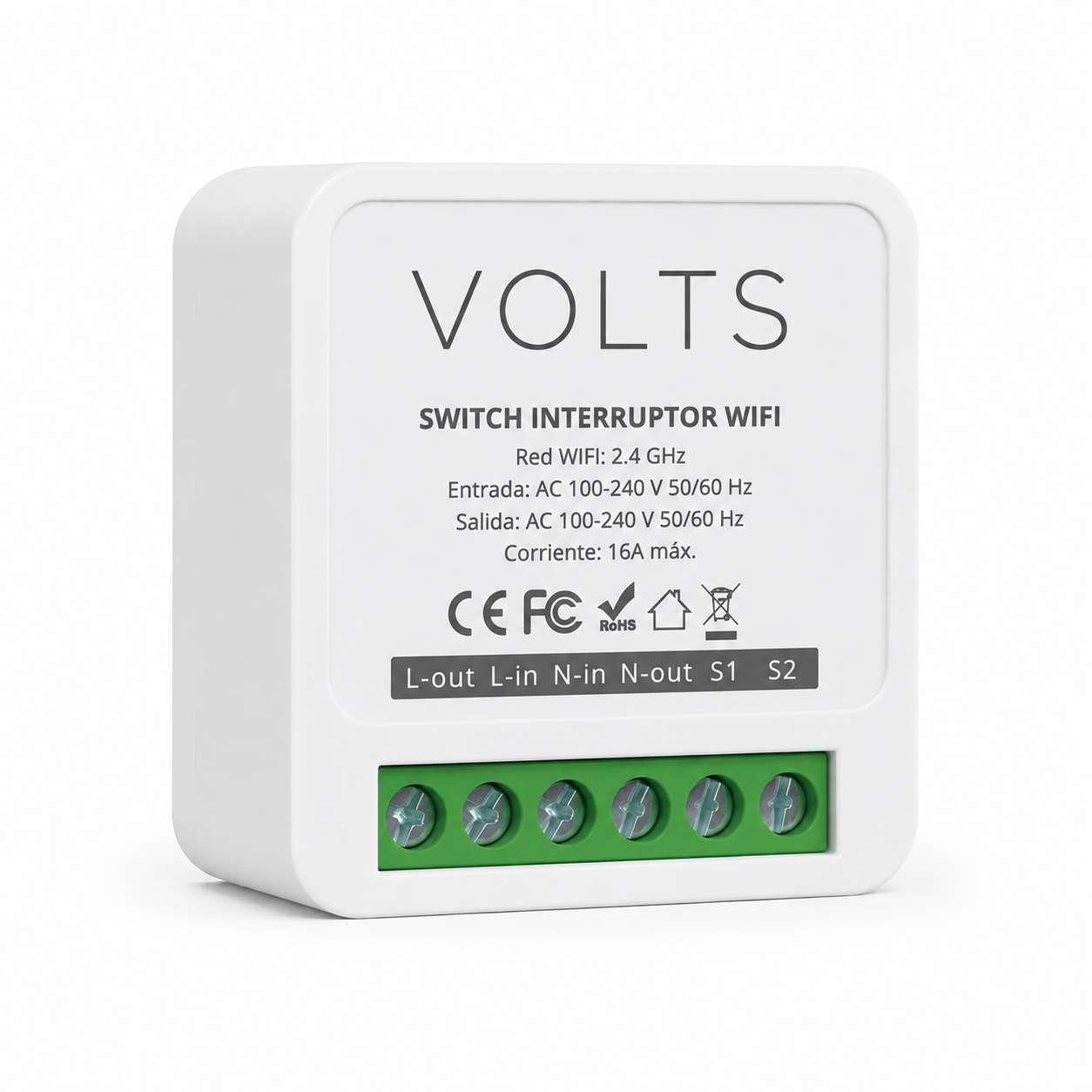 INTERRUPTOR INTELIGENTE WIFI SMART 1 CANAL SMARTLIFE VOLTS