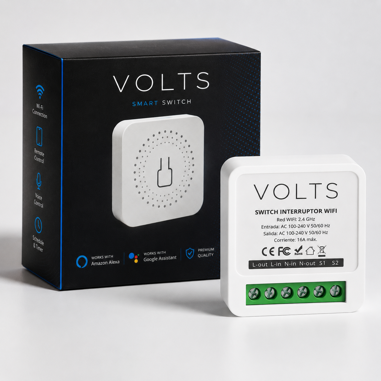 INTERRUPTOR INTELIGENTE WIFI SMART 1 CANAL SMARTLIFE VOLTS